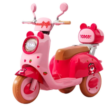 Load image into Gallery viewer, Kids Ride-on Cute Pet Style Electric Motorcycle - Tricycle with Music and Lights Age 3-6