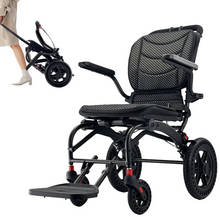 Load image into Gallery viewer, Moficno Ultra Lightly Folding Manual Travel Wheelchair for Disabled and Elderly-with telescopic handle carry on a Air plane