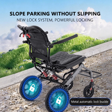 Load image into Gallery viewer, Ultra Lightly Folding Manual Travel Wheelchair for Disabled and Elderly with Telescopic Handle
