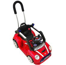Load image into Gallery viewer, Kids Ride-On Push Car, Mini Cooper Style Parent Handle, Steering Wheel 6V battery operated 2-4 years