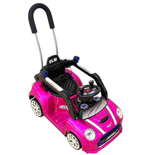Load image into Gallery viewer, Kids Ride-On Push Car, Mini Cooper Style Parent Handle, Steering Wheel 6V battery operated 2-4 years
