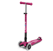 Load image into Gallery viewer, Micro Maxi Deluxe Foldable Scooter with LED Wheels - Bright Blue