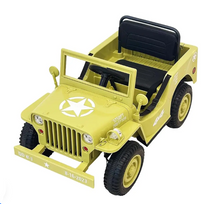 Load image into Gallery viewer, Kids Military Style Electric Jeep 4x4 Ride-On – 12V with Shovel