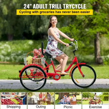 Load image into Gallery viewer, Mogoo Hauler Adult Tricycle – 24 Inch Utility Cargo Trike