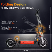Load image into Gallery viewer, Land cruiser F9 Electric Scooter 2024 Off Road |100km Range| Fast|4000W dual motor|60V - E-Scooter UAE Hub