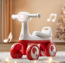 Load image into Gallery viewer, Kids Ride on Balance Bike-4 Wheel Bubble Blowing Car Toys with Light and Music Age 10-36 Months