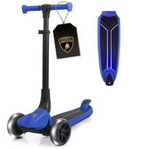 Load image into Gallery viewer, Lamborghini Kids Scooter for Ages 3-7, 3 Wheel Scooter with Light Up Wheels and LED Tray, Adjustable Height