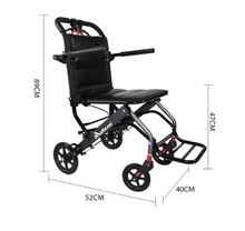 Load image into Gallery viewer, MOFICNO Ultra-Light Foldable Aluminium Wheelchair – Compact Travel Chair for Elderly