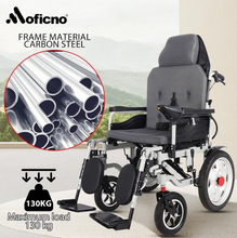 Load image into Gallery viewer, MOFICNO Foldable, Lightweight Electric Wheel chair for Elderly and Disabled, Intelligent Adjustment and Full-Lying Capability-DDLY02