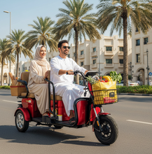 Load image into Gallery viewer, Electric City Mobility Scooter, 3-Wheel Design, Dual Seater Dual brake