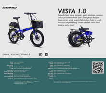 Load image into Gallery viewer, Genio Vesta The Smart Folding Bicycle 20 Inch