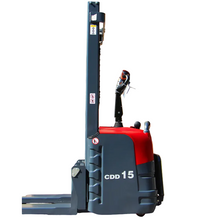 Load image into Gallery viewer, Electric Stacker Machine Wide Pallet Power Stacker 1-2 Ton Lift Height 3m-5m