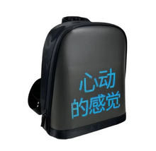 Load image into Gallery viewer, LED display backpack R1 motorcycle backpack with customizable programmable smart light-up digital display
