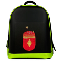 Load image into Gallery viewer, LED display backpack R1 motorcycle backpack with customizable programmable smart light-up digital display