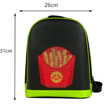 Load image into Gallery viewer, LED display backpack R1 motorcycle backpack with customizable programmable smart light-up digital display
