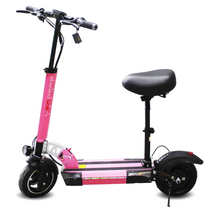 Load image into Gallery viewer, LEADERS E Scooter Pink Stripe with seat - E-Scooter UAE Hub