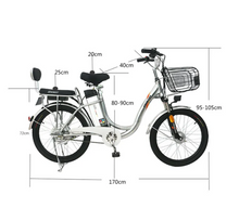 Load image into Gallery viewer, Fashionable Electric Bike with rear Seat Bike For mom & kid - E-Scooter UAE Hub