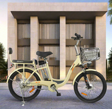 Load image into Gallery viewer, Fashionable Electric Bike with rear Seat Bike For mom & kid - E-Scooter UAE Hub