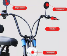 Load image into Gallery viewer, Small Harley E Bike Two seat 48V 15Ah 1000W - E-Scooter UAE Hub