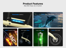 Load image into Gallery viewer, H2 Folding Electric Bike 14-Inch 250W Motor 36V Detachable Battery 25kmh - E-Scooter UAE Hub