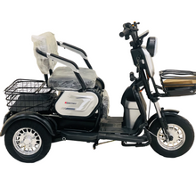 Load image into Gallery viewer, X7 3 Wheels Electric Scooter 3 Seat 600W Brushless Motor 48V 20Ah Battery