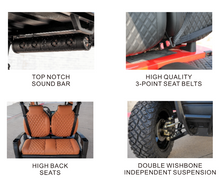 Load image into Gallery viewer, MTM Terrain 4,6 Electric Golf cart -Lifted Version