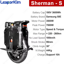 Load image into Gallery viewer, Leaperkim Sherman S Electric Unicycle