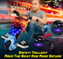 Load image into Gallery viewer, Kids 360 drift electric scooter With Colorful lights sound fun 03 speed modes 36V 3.4Ah