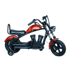 Load image into Gallery viewer, Kids Harley Style Electric Scooter With Training wheels– 180W Motor, 24V 5.2Ah 25Kmh Speed, 10–12KM Range, Age 3-10