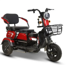 Load image into Gallery viewer, X3B Electric Bicycle Three wheel motorcycle 350W 48V 40KM Range with kids seat - E-Scooter UAE Hub