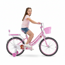 Load image into Gallery viewer, Girls bicycle 18 inch pink color with training Wheels Age 5-12