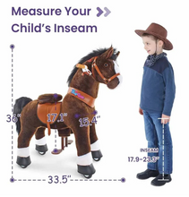 Load image into Gallery viewer, PonyCycle Ride-On Horse Toy for Boys Girls (Age 4–8) – Chocolate Brown