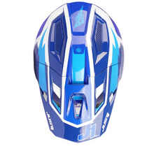 Load image into Gallery viewer, JUST1 J40 Flash White Blue Motocross Helmet ECE DOT Certified