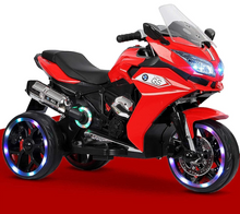Load image into Gallery viewer, kids Ride On Motorbike Double Drive with Glowing Wheels 1200-GS Red Age 3-7 Years