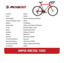 Load image into Gallery viewer, Mogoo Rapid 700C Road Bike