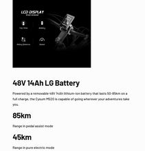 Load image into Gallery viewer, MTB Electric Bike M520 29" With 48V 14Ah LG Battery 500W