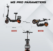 Load image into Gallery viewer, M5 Pro Electric Scooter 48V 18Ah 1500W with Rear Luggage box - E-Scooter UAE Hub