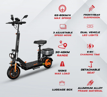 Load image into Gallery viewer, M5 Pro Electric Scooter 48V 18Ah 1500W with Rear Luggage box - E-Scooter UAE Hub