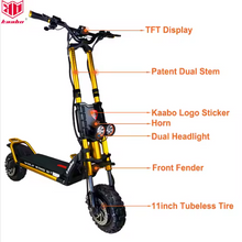 Load image into Gallery viewer, Kaabo Wolf King GT Pro Electric Scooter 72V 35Ah samsung Black