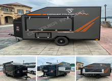 Load image into Gallery viewer, 4x4 Aluminium Motor Home RV Caravan Trailer Small Travel Trailer for Truck Use for Camper Adventures