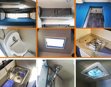 Load image into Gallery viewer, 4x4 Aluminium Motor Home RV Caravan Trailer Small Travel Trailer for Truck Use for Camper Adventures