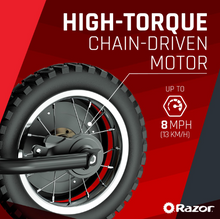Load image into Gallery viewer, Razor MX125 Dirt Rocket With Decals Electric Bike Age 7+ - E-Scooter UAE Hub