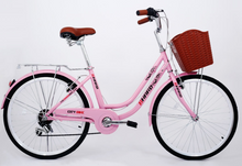 Load image into Gallery viewer, City bike 26 inch,7 speed with basket ladies bike