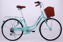 Load image into Gallery viewer, City bike 26 inch,7 speed with basket ladies bike