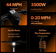 Load image into Gallery viewer, Apollo Phantom  Electric Scooter -Space Gray 52V 1750W Dual