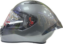Load image into Gallery viewer, Full Face Bike Helmet, Grey Metallic, Clear Visor, DOT Approved