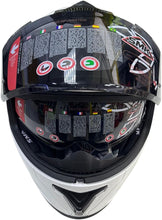 Load image into Gallery viewer, Full Face Motorcycle Helmet, White and Black, DOT Approved