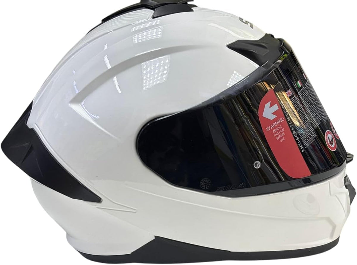 emirates motorcycle helmet Full Face Motorcycle Helmet, White and Black, DOT Approved – E-Scooter UAE Hub