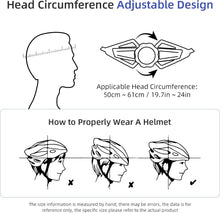 Load image into Gallery viewer, Smart Bicycle Helmet with Front Rear LED Light Detachable Visor and Lining for Adults Unisex