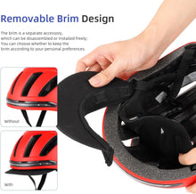 Load image into Gallery viewer, Smart Bicycle Helmet with Front Rear LED Light Detachable Visor and Lining for Adults Unisex
